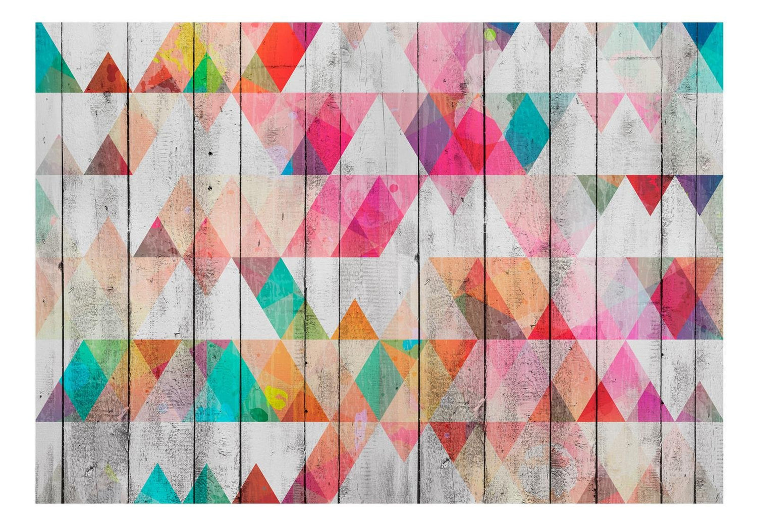 Wall mural - Rainbow Triangles-TipTopHomeDecor