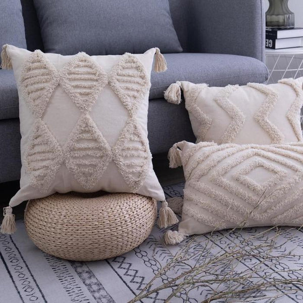 Boho Pillows Set of 4 boho Cushion Covers Bed Cushions Set scandi