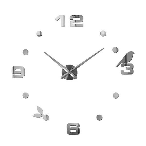 Bird Modern 3D Wall Clock Decal-TipTopHomeDecor
