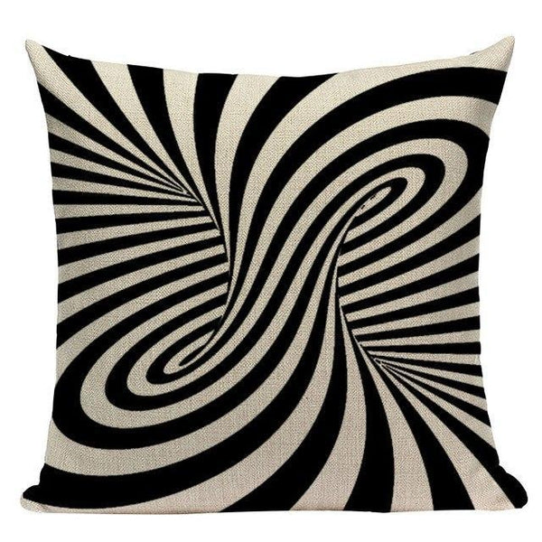 Black and White Abstract Symmetrical Scandinavian Pillow Cases-Tiptophomedecor-Interior-Design-Home-Decor