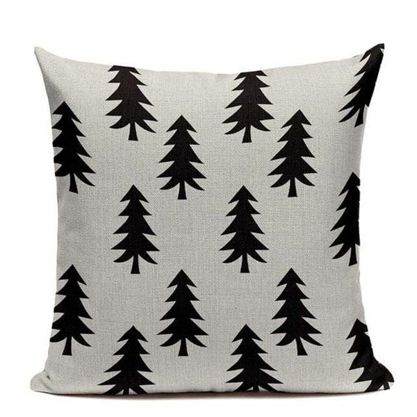 Black and White Cartoon Animal Nordic Throw Pillow Cases-Tiptophomedecor-Interior-Design-Home-Decor