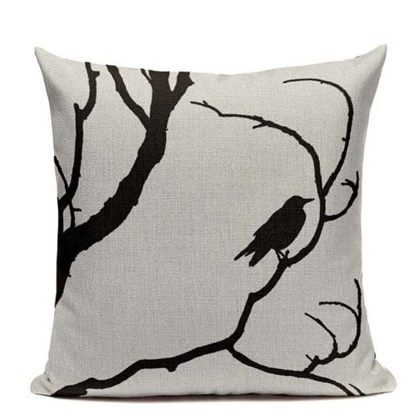 Black and White Cartoon Animal Nordic Throw Pillow Cases-Tiptophomedecor-Interior-Design-Home-Decor