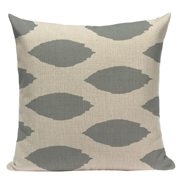 Black And White Turquoise Grey Geometric Throw Pillow Cases-Tiptophomedecor