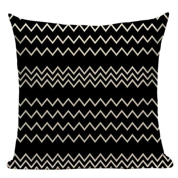 Black And White Turquoise Grey Geometric Throw Pillow Cases-Tiptophomedecor