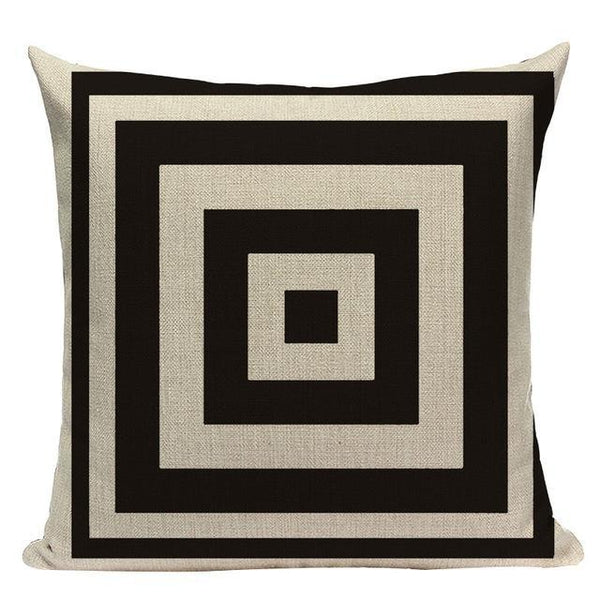 Black And White Turquoise Grey Geometric Throw Pillow Cases-Tiptophomedecor