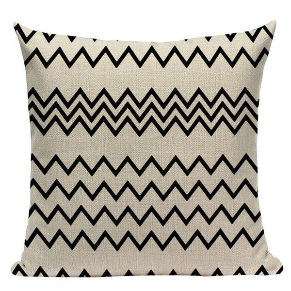 Black And White Turquoise Grey Geometric Throw Pillow Cases-Tiptophomedecor