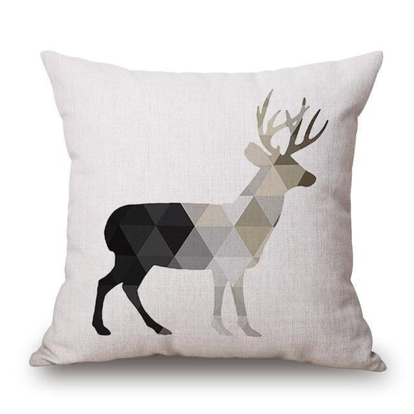 Black White Beige Nordic Geometric Animals Cushion Covers-Tiptophomedecor