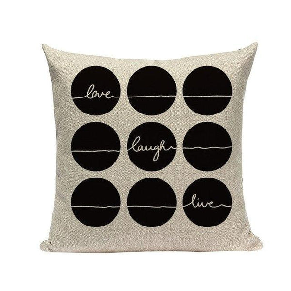 Black White Quote Love Home Wild Free Cushion Covers-Tiptophomedecor