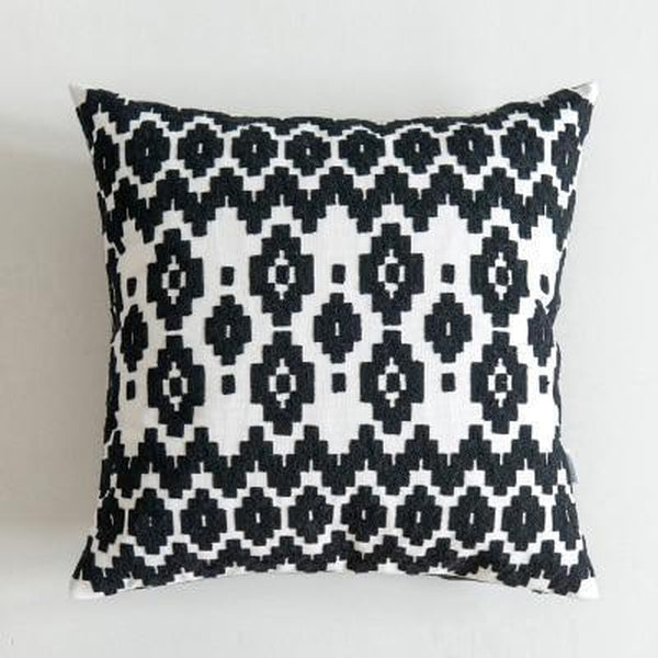 Black White Stitched Pillow Covers-TipTopHomeDecor