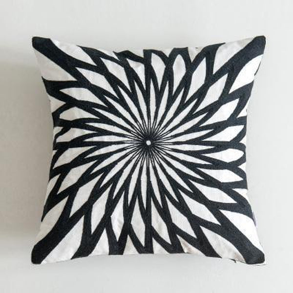 Black White Stitched Pillow Covers-TipTopHomeDecor