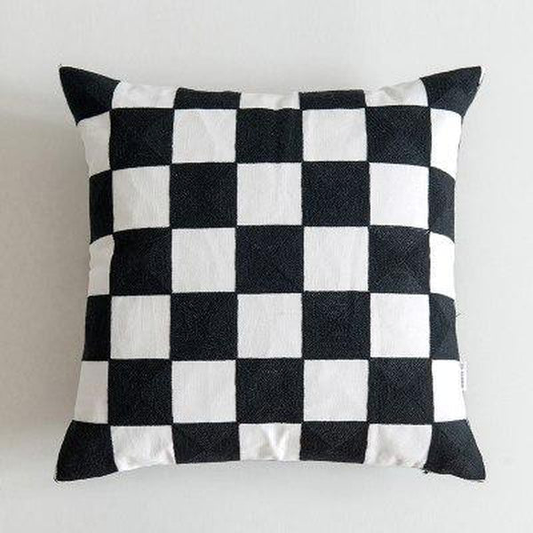 Black White Stitched Pillow Covers-TipTopHomeDecor