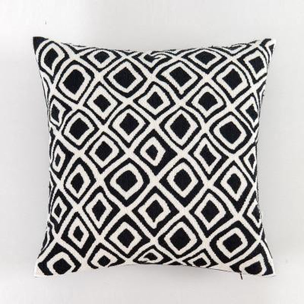 Black White Stitched Pillow Covers-TipTopHomeDecor