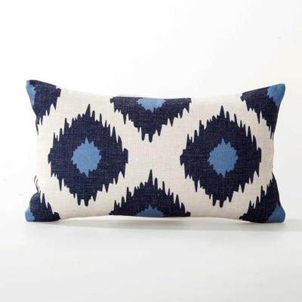 Blue Beige Nordic Geometric Pattern Pillow Covers-Tiptophomedecor