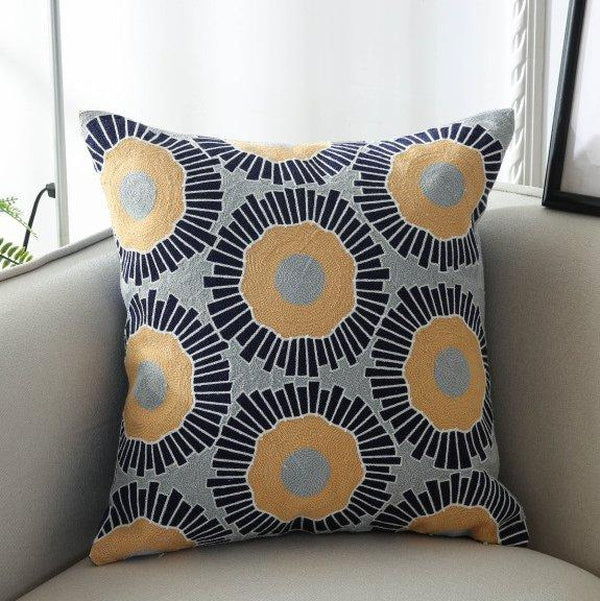 Blue Grey Flower Pillow Covers-Tiptophomedecor-Interior-Design-Home-Decor