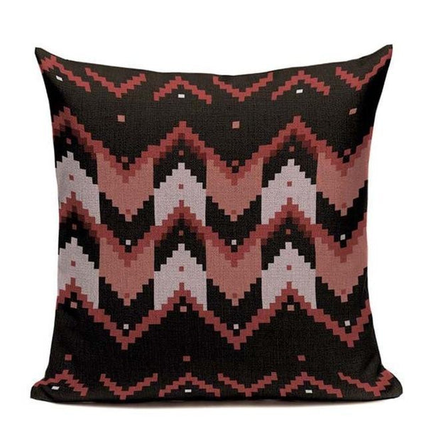 Blue Red Ethnic Bohemian Pattern Cushion Covers-Tiptophomedecor