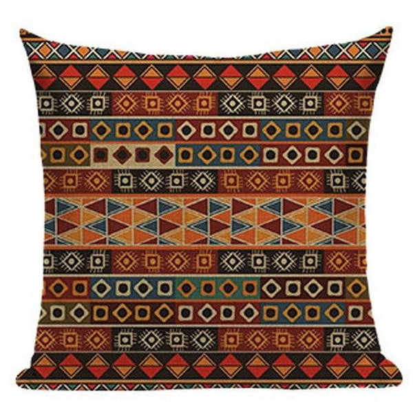 Blue Red Ethnic Tribal Throw Pillow Cases-Tiptophomedecor-Interior-Design-Home-Decor