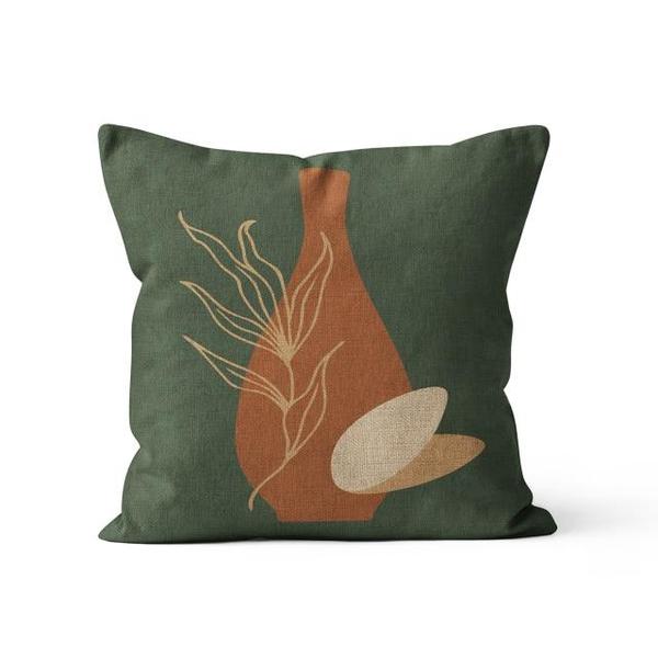 Bohemian Green Nordic Botanical Cushion Covers-TipTopHomeDecor