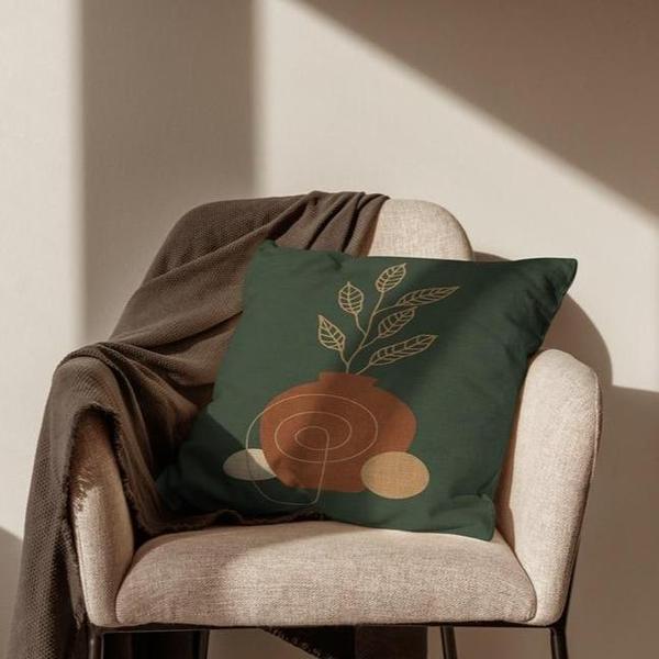 Bohemian Green Nordic Botanical Cushion Covers-TipTopHomeDecor