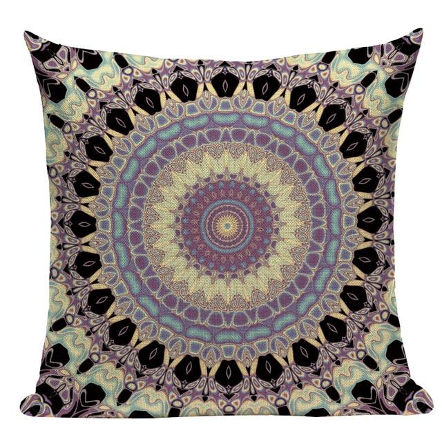 Bohemian Moroccan Mandala Linen Cushion Covers-TipTopHomeDecor