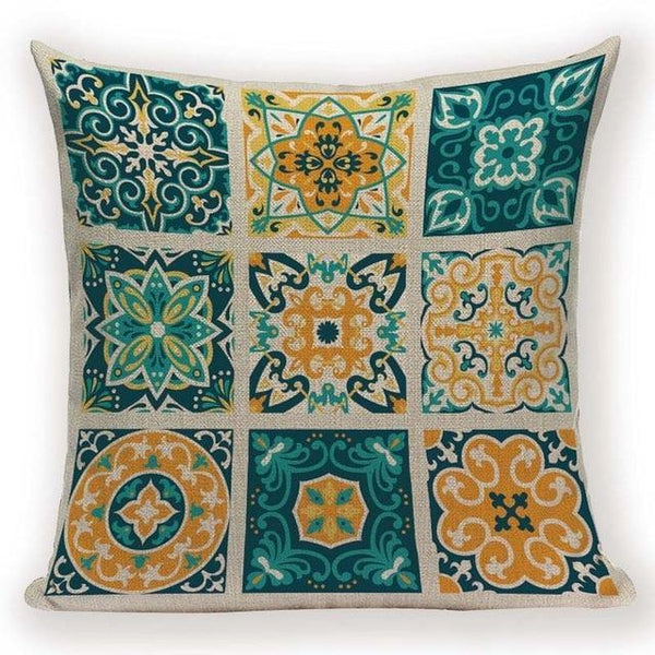 Boho Retro Quilt Pattern Pillow Cases-TipTopHomeDecor