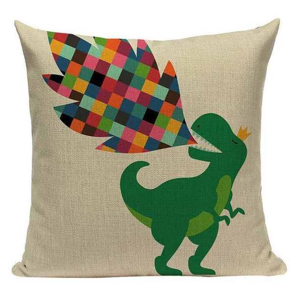 Bright Happy Color Cartoon Animal Pillow Covers-Tiptophomedecor