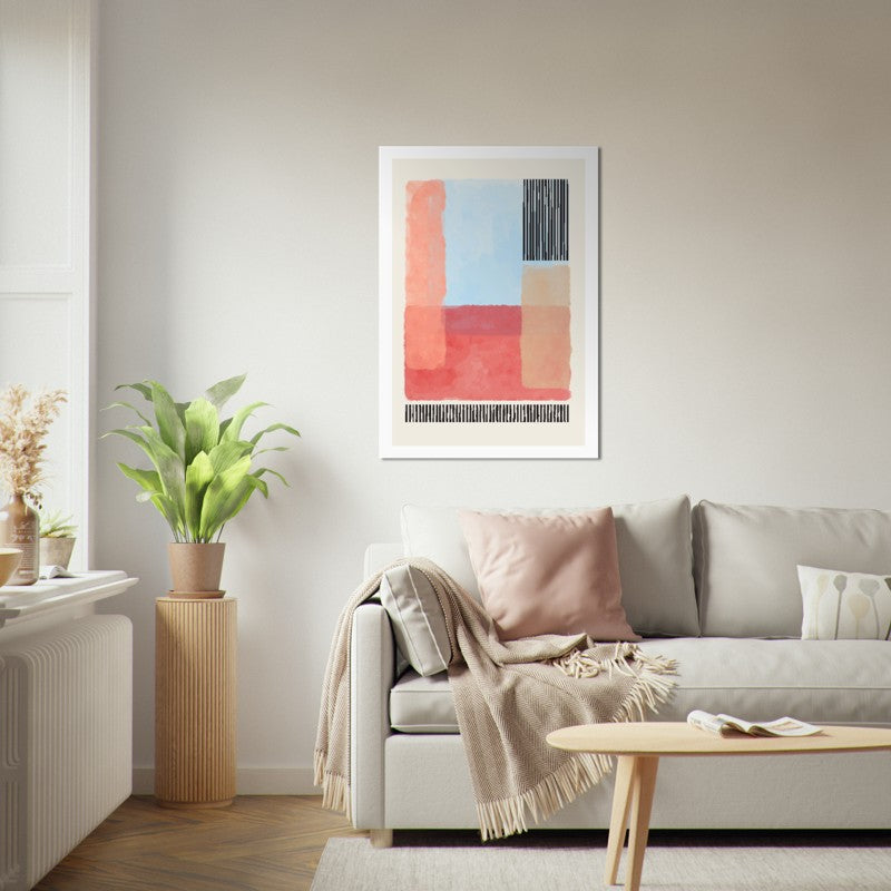 Warm Watercolor Blending Abstract Poster 03