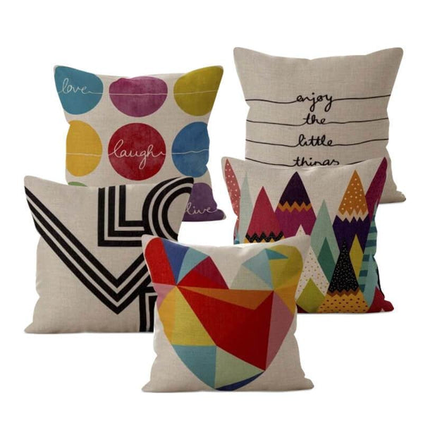 Happy Colors Cushion Covers