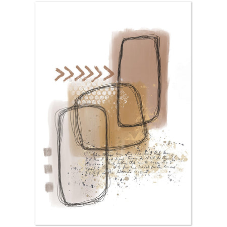 Neutral Colors Mixed Media Modern Art Poster