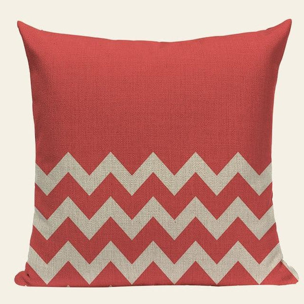 Chevron Ombre Pink Geometric Nordic Throw Pillow Cases-Tiptophomedecor-Interior-Design-Home-Decor