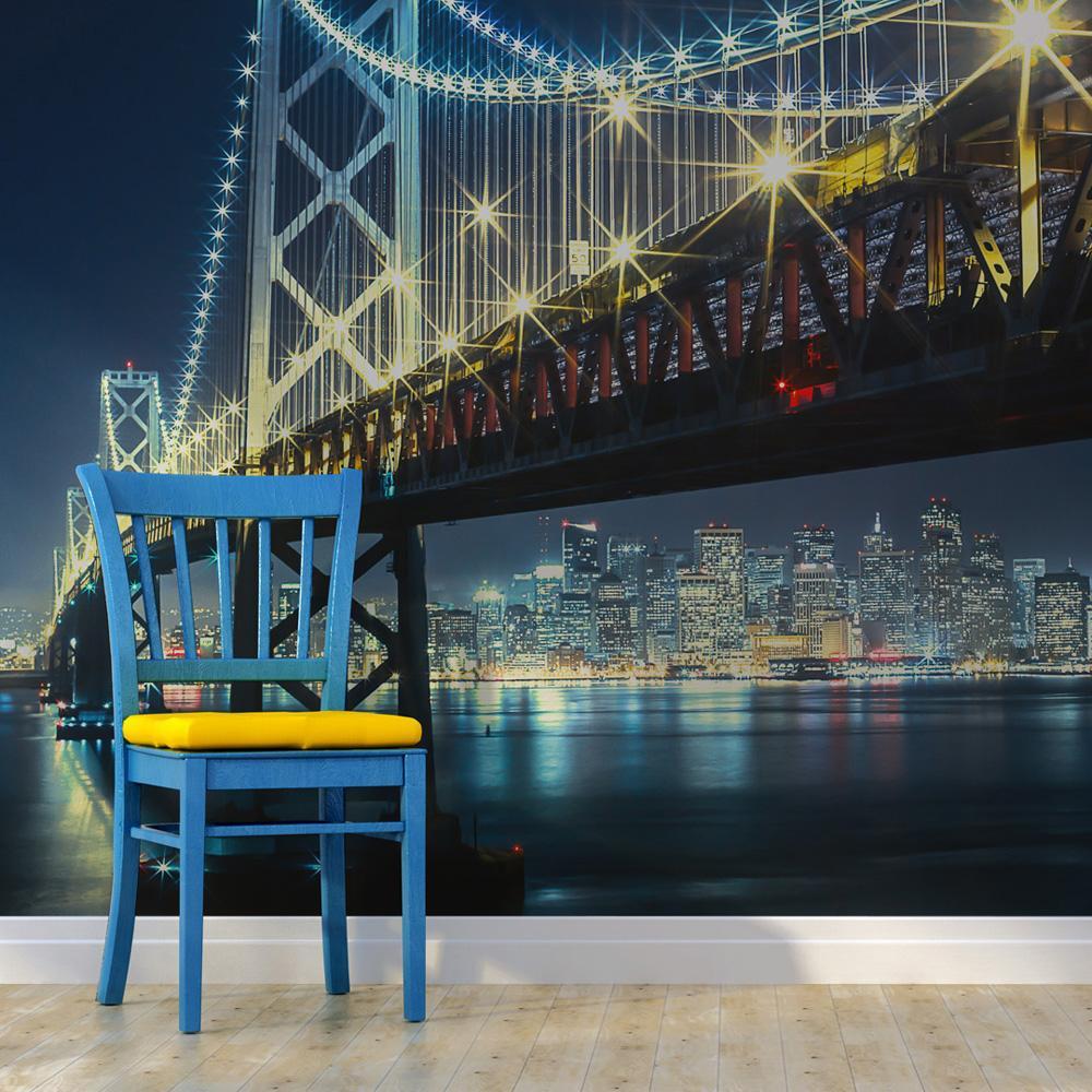 Wall mural - Bay Bridge at night-TipTopHomeDecor