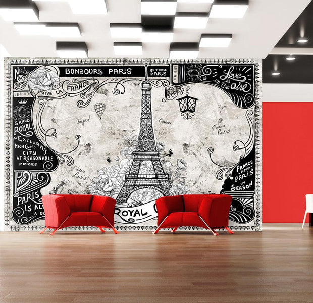 Wall mural - Bonjour Paris-TipTopHomeDecor