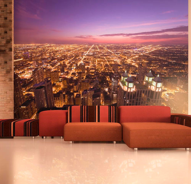 Wall mural - Chicago by night-TipTopHomeDecor