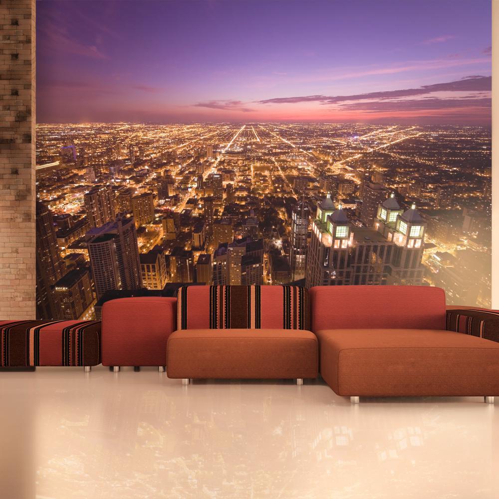 Wall mural - Chicago by night-TipTopHomeDecor