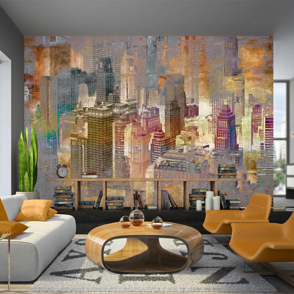Wall mural - City in the mist-TipTopHomeDecor