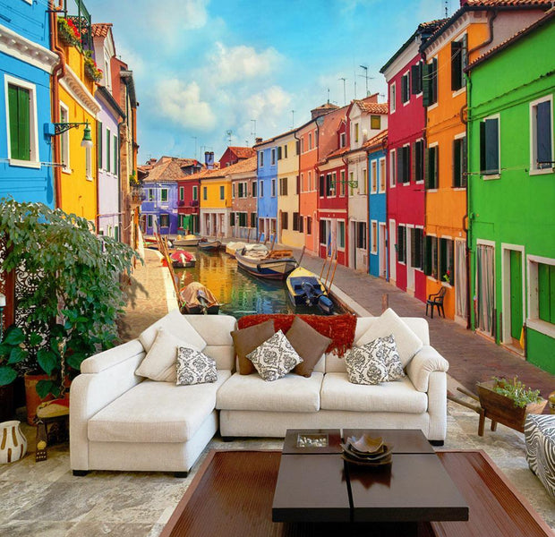 Wall mural - Colorful Canal in Burano-TipTopHomeDecor