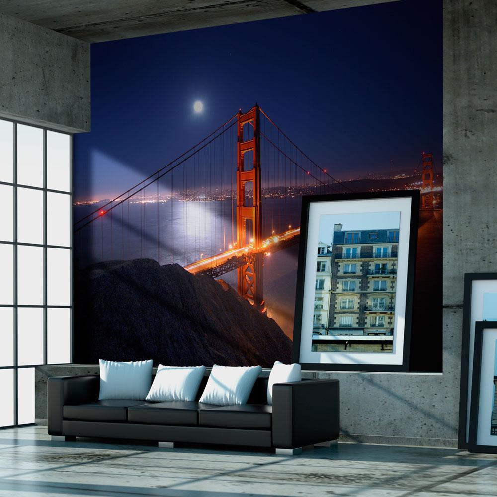 Wall mural - Golden Gate Bridge at night-TipTopHomeDecor