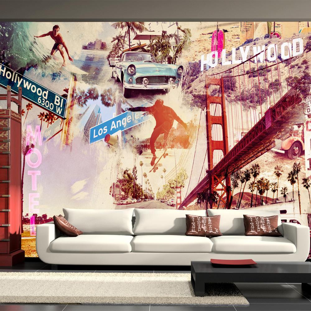 Wall mural - Hollywood, Miami, Los Angeles...-TipTopHomeDecor