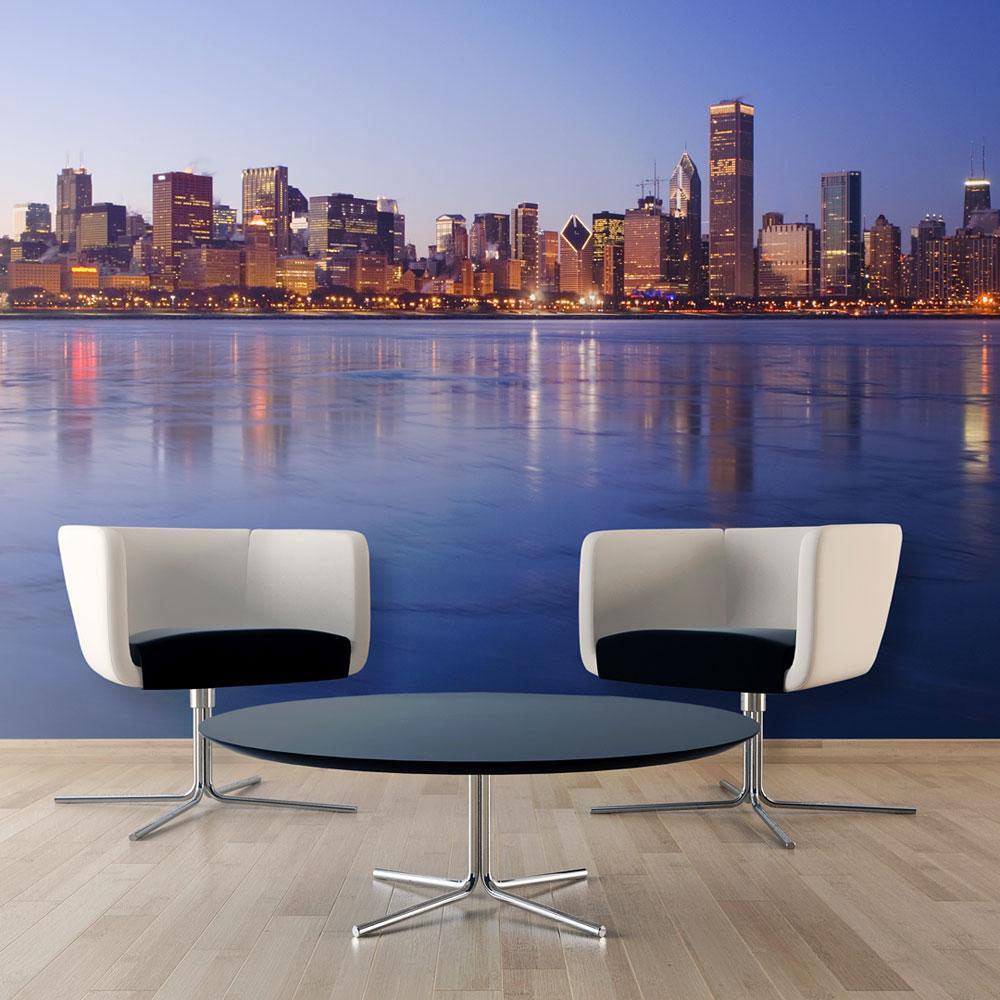 Wall mural - Icy Downtown Chicago-TipTopHomeDecor