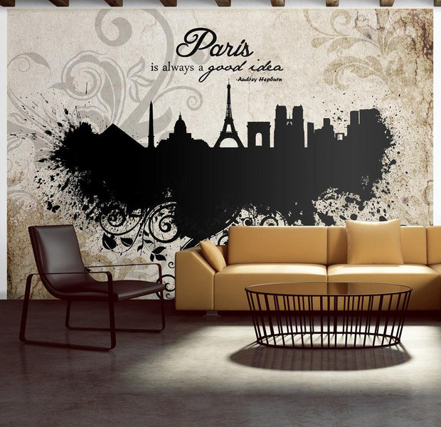 Wall mural - Paris is always a good idea - vintage-TipTopHomeDecor