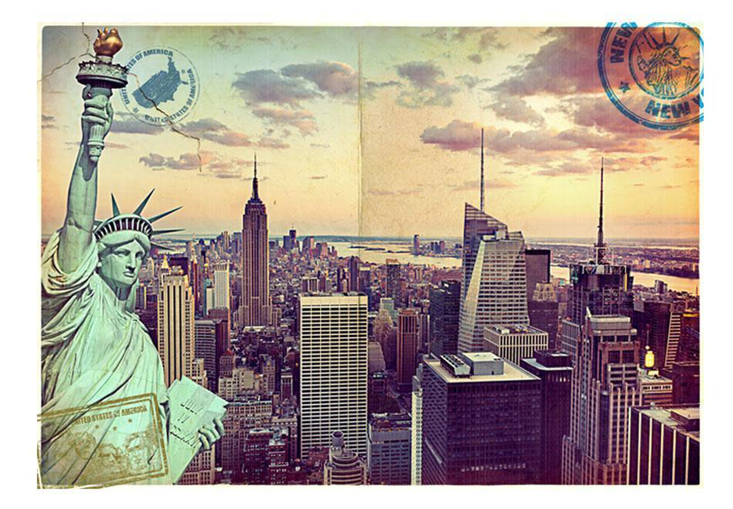 Wall mural - Postcard from New York-TipTopHomeDecor