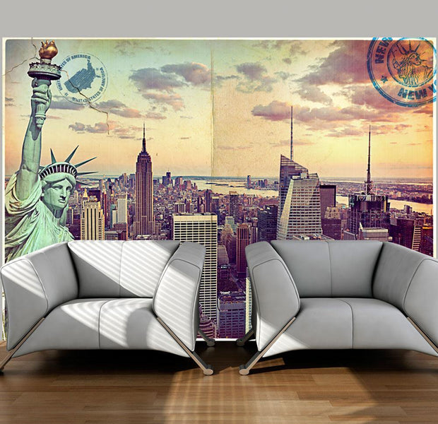 Wall mural - Postcard from New York-TipTopHomeDecor