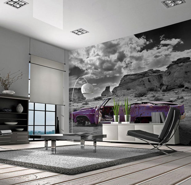 Wall mural - Retro car on the Colorado Desert-TipTopHomeDecor