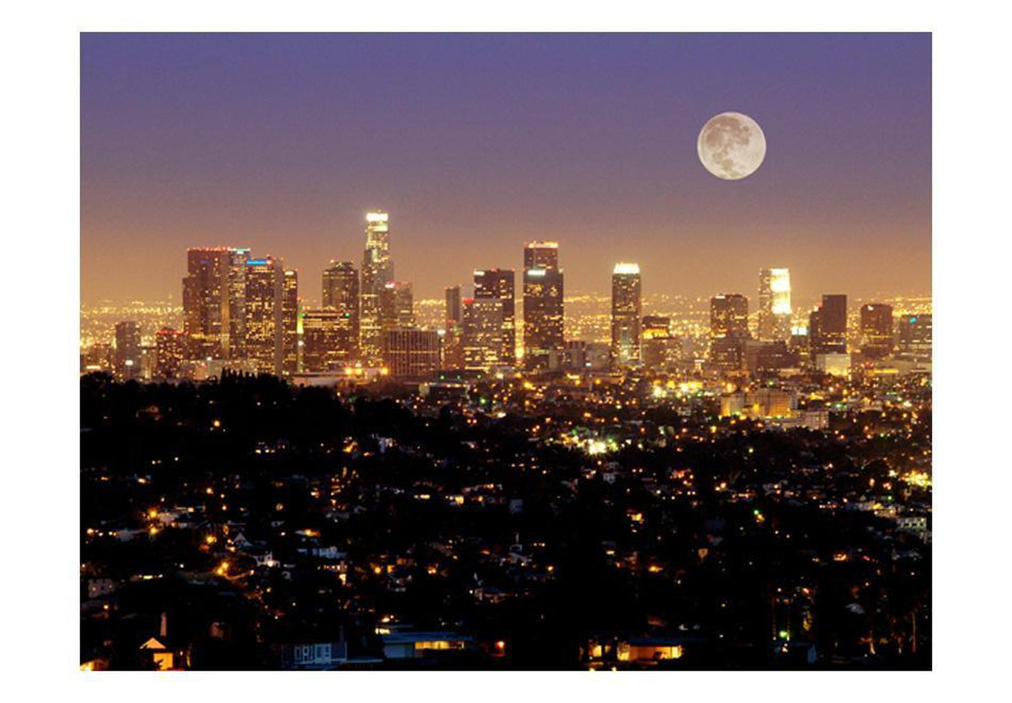Wall mural - The moon over the City of Angels-TipTopHomeDecor