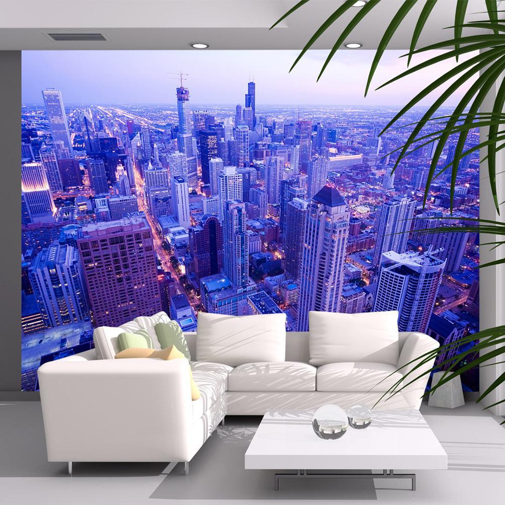 Wall mural - Timid lights at dusk in Chicago-TipTopHomeDecor