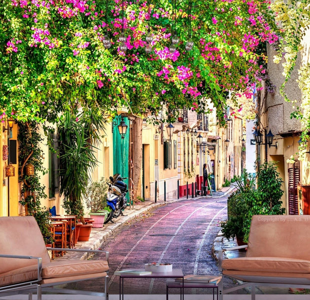 Cityscape Wall Mural - Tuscan Nooks & Crannies-Tiptophomedecor