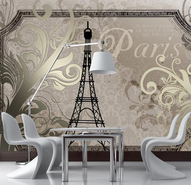 Wall mural - Vintage Paris - gold-TipTopHomeDecor