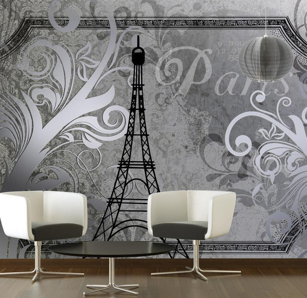 Wall mural - Vintage Paris - silver-TipTopHomeDecor