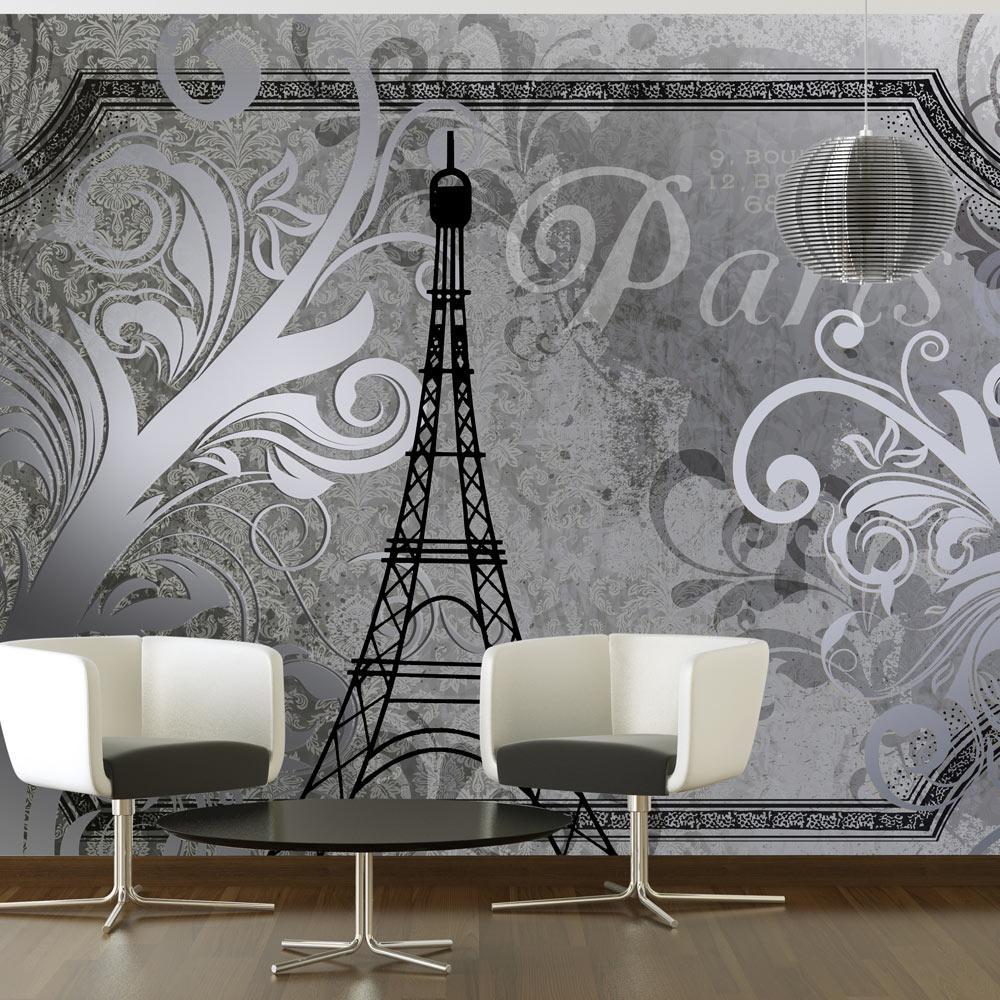 Wall mural - Vintage Paris - silver-TipTopHomeDecor