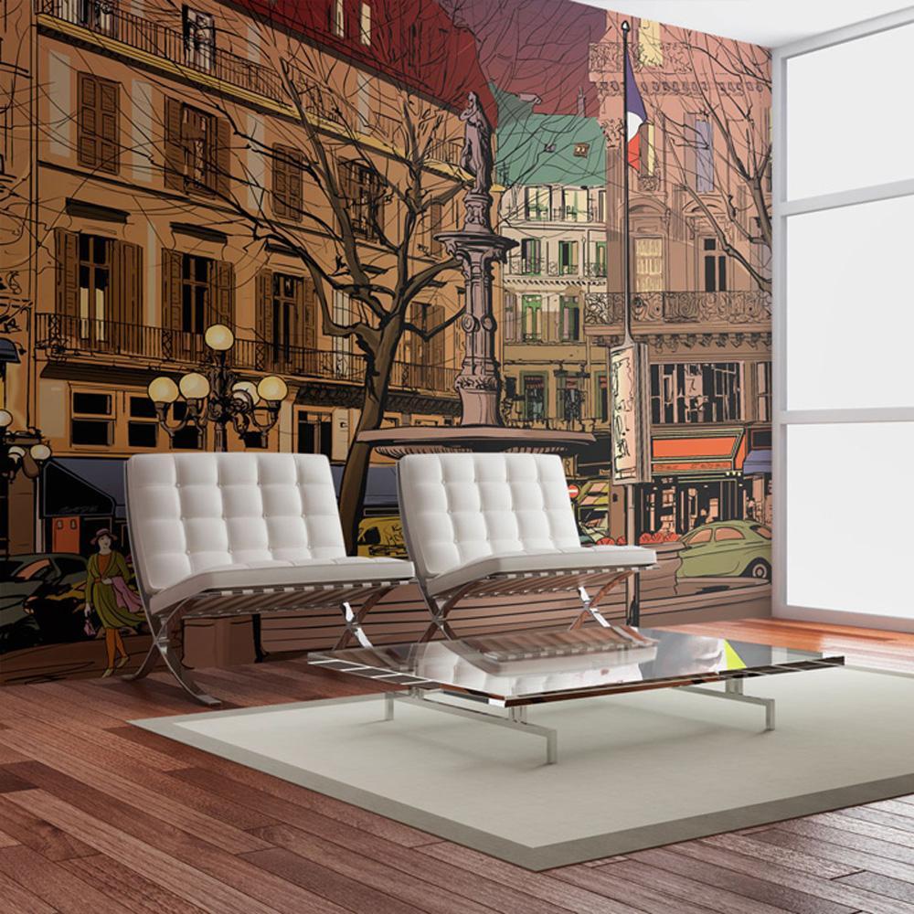 Wall mural - Walk through the French square-TipTopHomeDecor