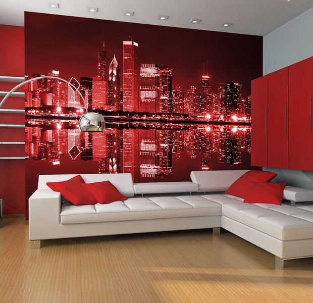 Wall mural - Wine-colored Chicago-TipTopHomeDecor